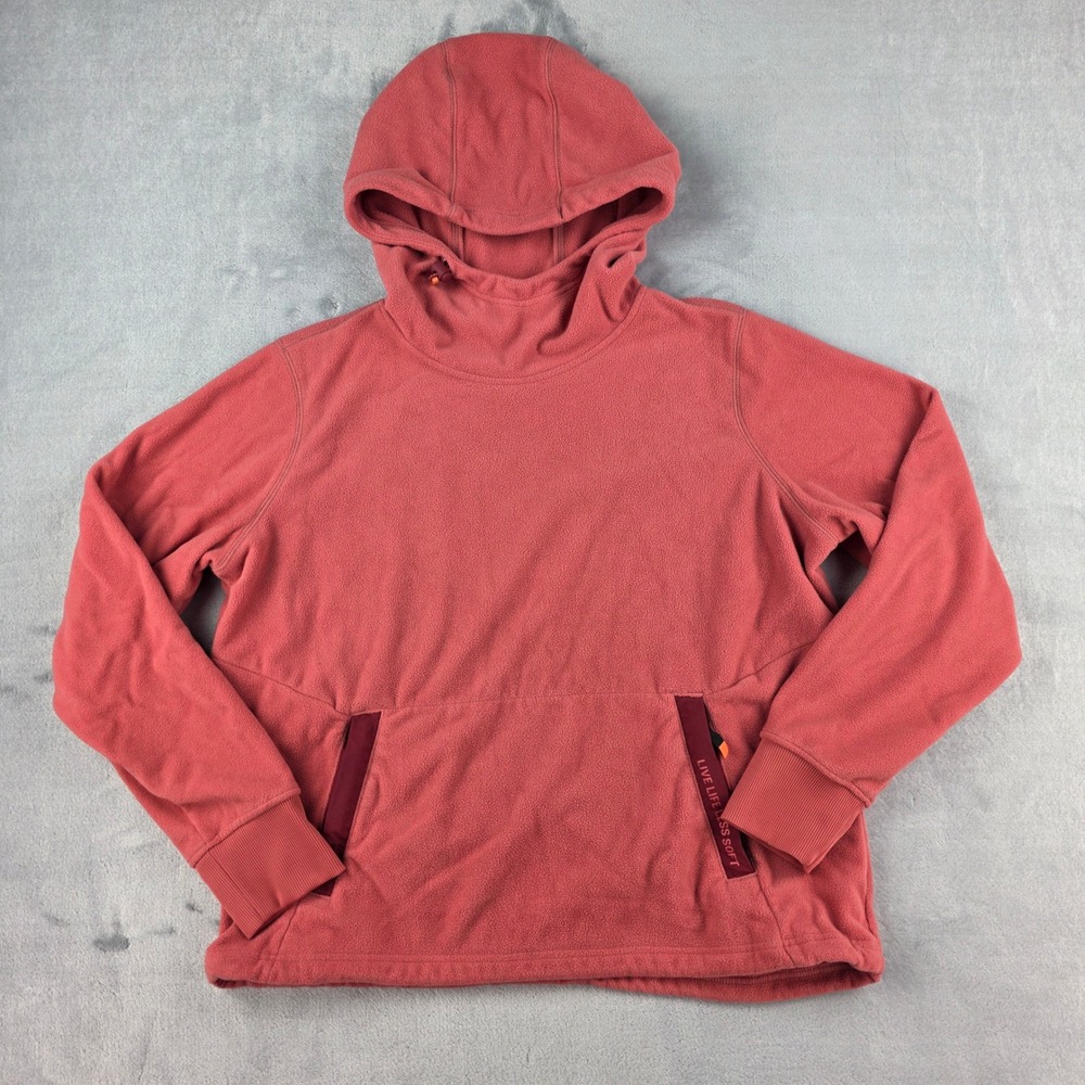 Alaskan Hard Gear Duluth Trading Co Womens L Fleece Hoodie Rose Pink Pullover